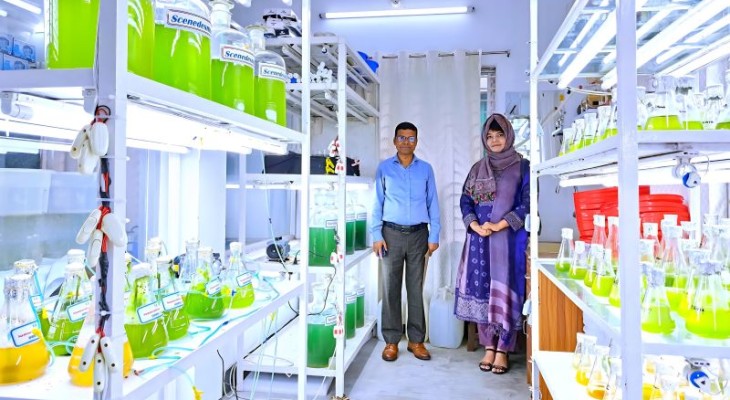 বাকৃবিতে স্বল্পব্যয়ী লাইভ ফিড-অ্যাকোয়াফিড প্রযুক্তি উদ্ভাবন 